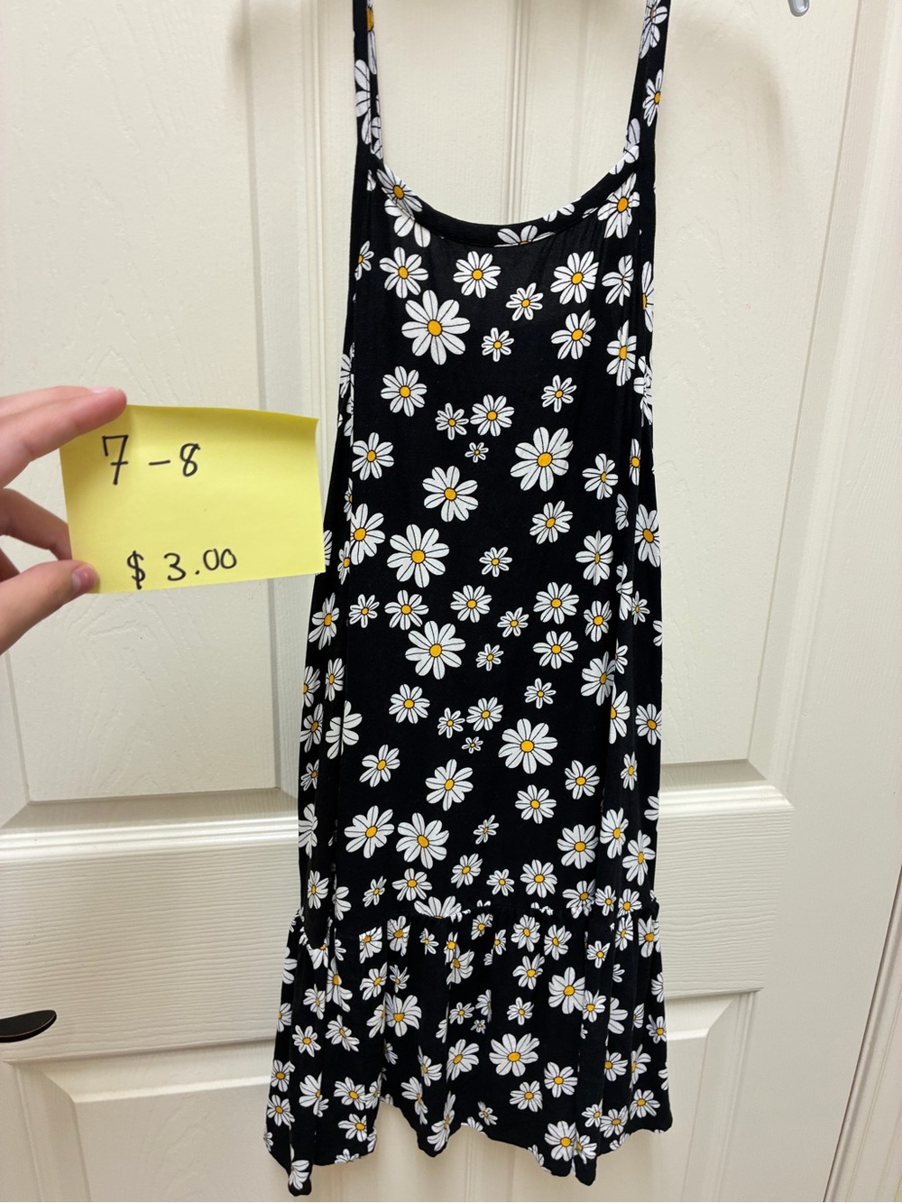 jumping beans Black Daisy Print Sundress with Yellow Centers